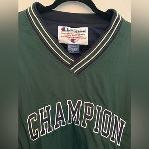 green champion windbreaker pullover